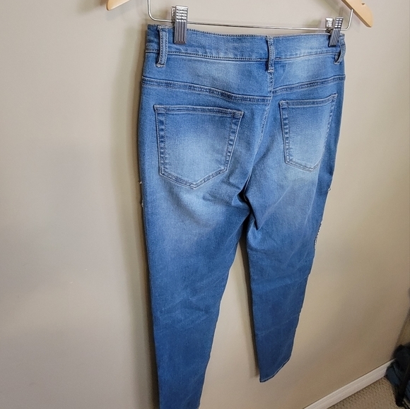 Venus Jeans Jewel Embellished Skinny Stretch Jeans Size 2 - Picture 6 of 12